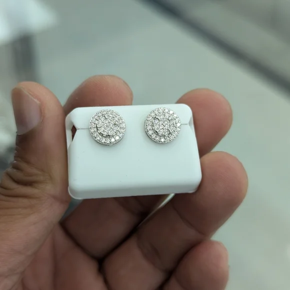 925 Sterling Silver Moissanite Diamond Stud Earring